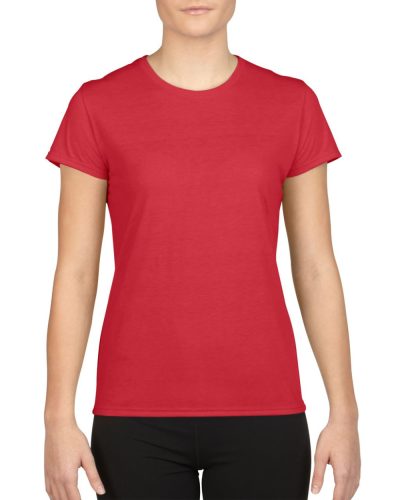 Karcsúsított rövid ujjú női sportpóló, Gildan GIL42000, Red-XL