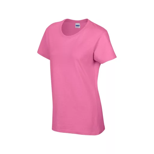 Kerknyakú karcsusított női póló, Gildan GIL5000, Azalea-2XL