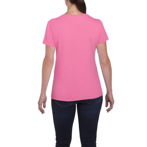 Kerknyakú karcsusított női póló, Gildan GIL5000, Azalea-XL