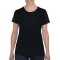 Kerknyakú karcsusított női póló, Gildan GIL5000, Black-2XL