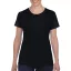 Kerknyakú karcsusított női póló, Gildan GIL5000, Black-2XL