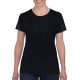 Kerknyakú karcsusított női póló, Gildan GIL5000, Black-2XL