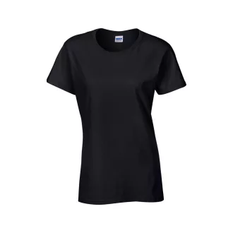   Kerknyakú karcsusított női póló, Gildan GIL5000, Black-2XL
