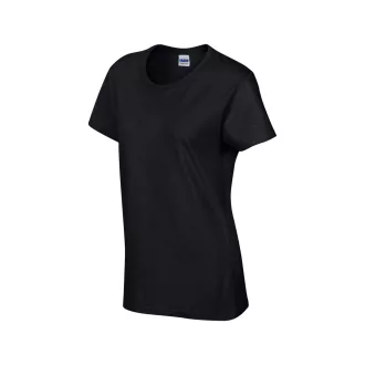   Kerknyakú karcsusított női póló, Gildan GIL5000, Black-2XL