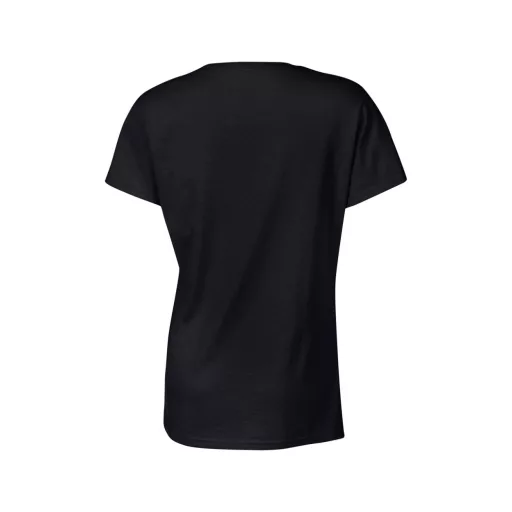 Kerknyakú karcsusított női póló, Gildan GIL5000, Black-2XL