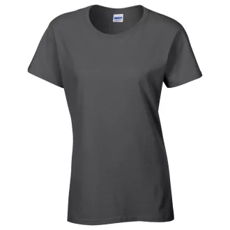   Kerknyakú karcsusított női póló, Gildan GIL5000, Dark Heather-2XL