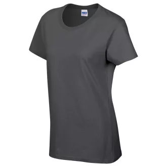   Kerknyakú karcsusított női póló, Gildan GIL5000, Dark Heather-2XL