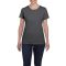 Kerknyakú karcsusított női póló, Gildan GIL5000, Dark Heather-XL