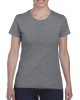 Kerknyakú karcsusított női póló, Gildan GIL5000, Graphite Heather-S