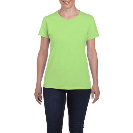 Kerknyakú karcsusított női póló, Gildan GIL5000, Mint Green-2XL
