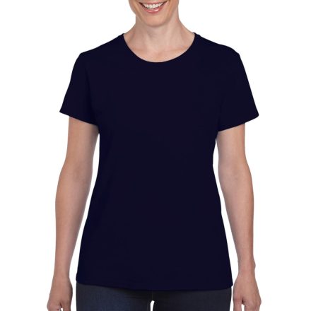 Kerknyakú karcsusított női póló, Gildan GIL5000, Navy-XL