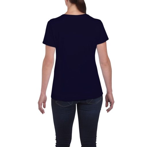 Kerknyakú karcsusított női póló, Gildan GIL5000, Navy-XL