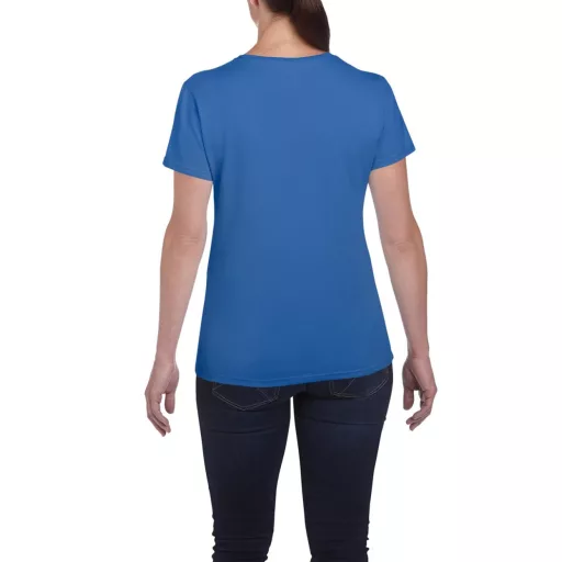Kerknyakú karcsusított női póló, Gildan GIL5000, Royal-2XL