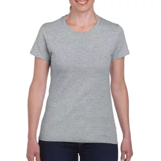   Kerknyakú karcsusított női póló, Gildan GIL5000, Sport Grey-2XL