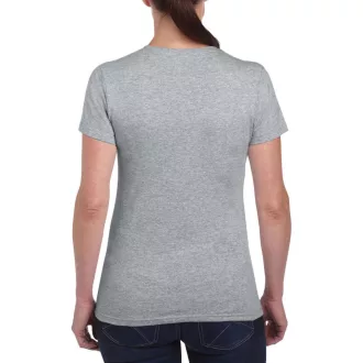   Kerknyakú karcsusított női póló, Gildan GIL5000, Sport Grey-2XL