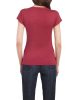 Softstyle testhez álló rövid ujjú női póló, Gildan GIL64000, Antique Cherry Red-S