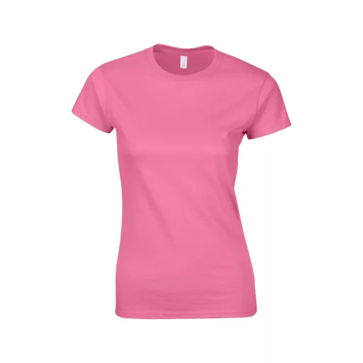 Softstyle testhez álló rövid ujjú női póló, Gildan GIL64000, Azalea-2XL