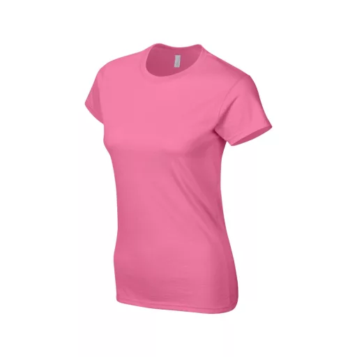Softstyle testhez álló rövid ujjú női póló, Gildan GIL64000, Azalea-2XL