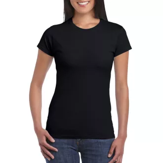   Softstyle testhez álló rövid ujjú női póló, Gildan GIL64000, Black-2XL