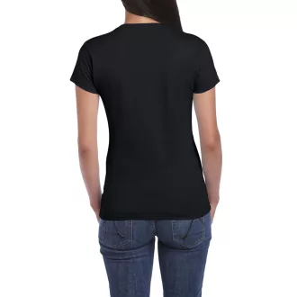   Softstyle testhez álló rövid ujjú női póló, Gildan GIL64000, Black-2XL