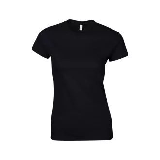   Softstyle testhez álló rövid ujjú női póló, Gildan GIL64000, Black-2XL