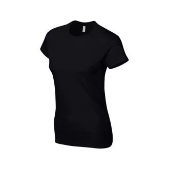   Softstyle testhez álló rövid ujjú női póló, Gildan GIL64000, Black-2XL