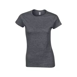   Softstyle testhez álló rövid ujjú női póló, Gildan GIL64000, Dark Heather-2XL