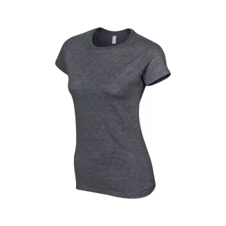   Softstyle testhez álló rövid ujjú női póló, Gildan GIL64000, Dark Heather-2XL