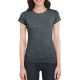 Softstyle testhez álló rövid ujjú női póló, Gildan GIL64000, Dark Heather-S