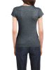 Softstyle testhez álló rövid ujjú női póló, Gildan GIL64000, Dark Heather-S