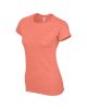 Softstyle testhez álló rövid ujjú női póló, Gildan GIL64000, Heather Orange-L