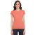 Softstyle testhez álló rövid ujjú női póló, Gildan GIL64000, Heather Orange-XL