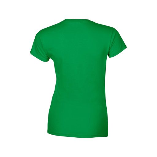 Softstyle testhez álló rövid ujjú női póló, Gildan GIL64000, Irish Green-2XL