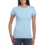 Softstyle testhez álló rövid ujjú női póló, Gildan GIL64000, Light Blue-2XL