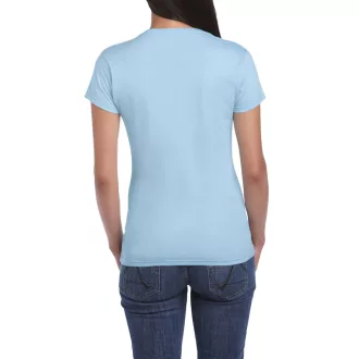   Softstyle testhez álló rövid ujjú női póló, Gildan GIL64000, Light Blue-2XL