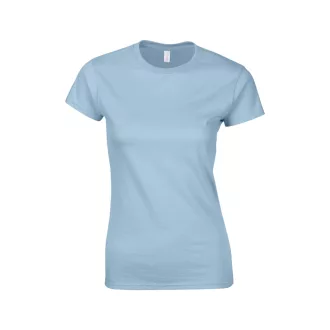   Softstyle testhez álló rövid ujjú női póló, Gildan GIL64000, Light Blue-2XL
