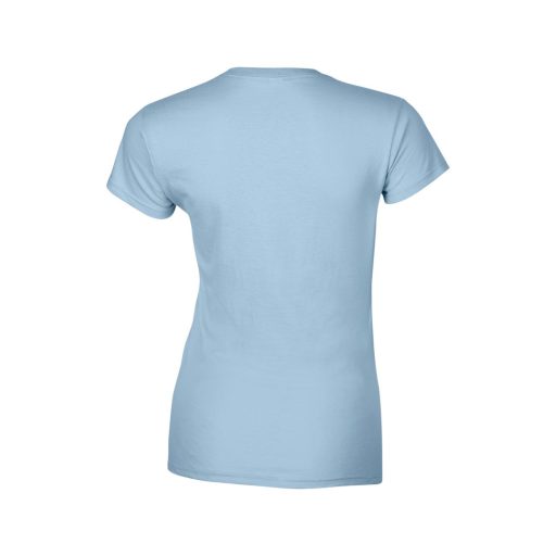 Softstyle testhez álló rövid ujjú női póló, Gildan GIL64000, Light Blue-XL
