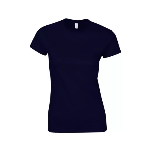 Softstyle testhez álló rövid ujjú női póló, Gildan GIL64000, Navy-2XL