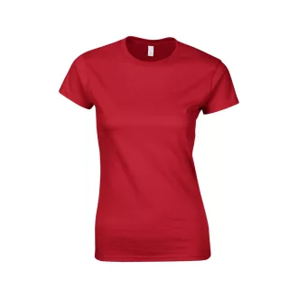   Softstyle testhez álló rövid ujjú női póló, Gildan GIL64000, Red-2XL