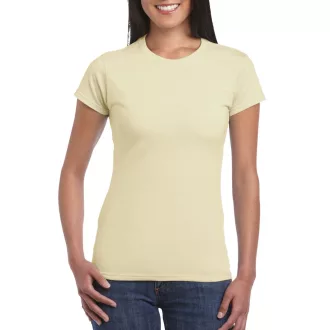   Softstyle testhez álló rövid ujjú női póló, Gildan GIL64000, Sand-2XL