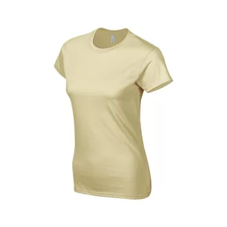   Softstyle testhez álló rövid ujjú női póló, Gildan GIL64000, Sand-2XL