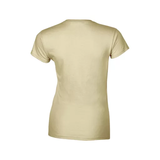 Softstyle testhez álló rövid ujjú női póló, Gildan GIL64000, Sand-2XL