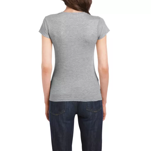 Softstyle testhez álló rövid ujjú női póló, Gildan GIL64000, RS Sport Grey-2XL