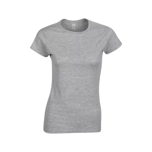 Softstyle testhez álló rövid ujjú női póló, Gildan GIL64000, RS Sport Grey-2XL