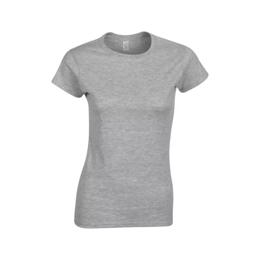 Softstyle testhez álló rövid ujjú női póló, Gildan GIL64000, RS Sport Grey-2XL