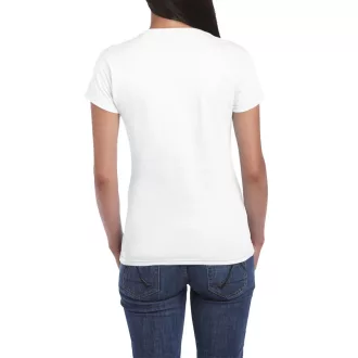   Softstyle testhez álló rövid ujjú női póló, Gildan GIL64000, White-2XL