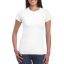 Softstyle testhez álló rövid ujjú női póló, Gildan GIL64000, White-S