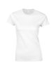 Softstyle testhez álló rövid ujjú női póló, Gildan GIL64000, White-S