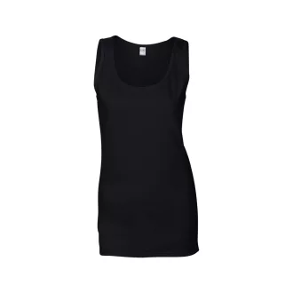   Testhez álló, oldalvarrott női trikó, Gildan GIL64200, Black-S