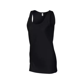   Testhez álló, oldalvarrott női trikó, Gildan GIL64200, Black-S